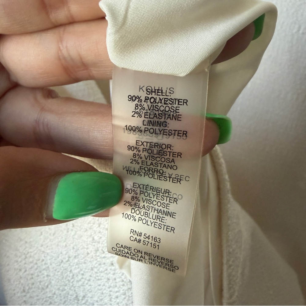 Andrew Marc White Short Sleeve V-Neck Sheath Dress Size 12 - Picture 5 of 7